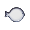 Assiette à poisson en porcelaine - 21 x 16 x 2 cm (lot de 6)