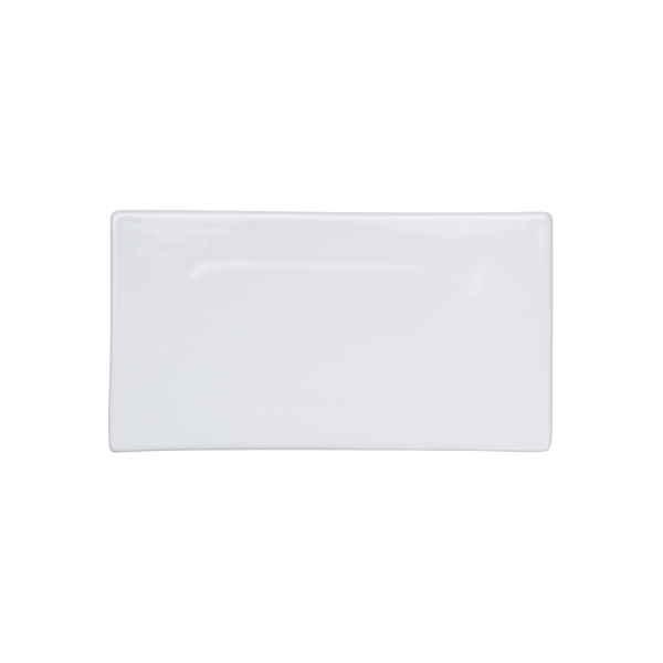 Assiette à sushi en porcelaine - 20 x 11 x 2 cm (lot de 6)