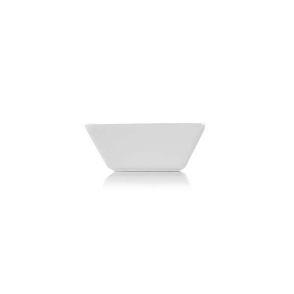 Ravier carré bords évasés en porcelaine - 12 x 12 x 5 cm (lot de 6)