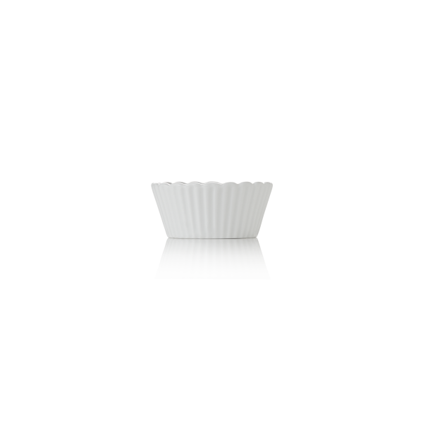 Mini-bol en porcelaine bords cannelés - 40 ml (lot de 6)