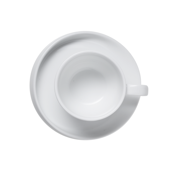 Tasse à espresso et soucoupe en porcelaine - 70 ml (lot de 6)