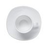 Tasse à espresso en porcelaine - 80 ml - Avec soucoupe (lot de 4)
