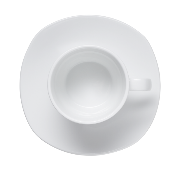 Tasse à cappuccino en porcelaine - 180 ml - Avec soucoupe (lot de 4)