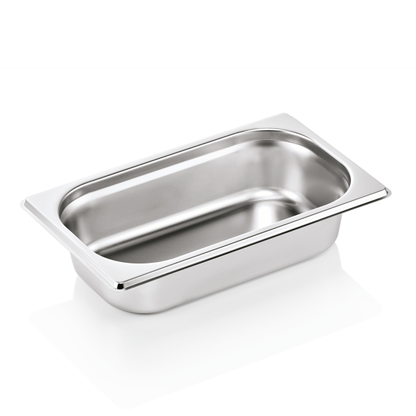Bac gastro en acier chrome-nickel - GN 1/4 - Profondeur 65 mm (lot de 6)
