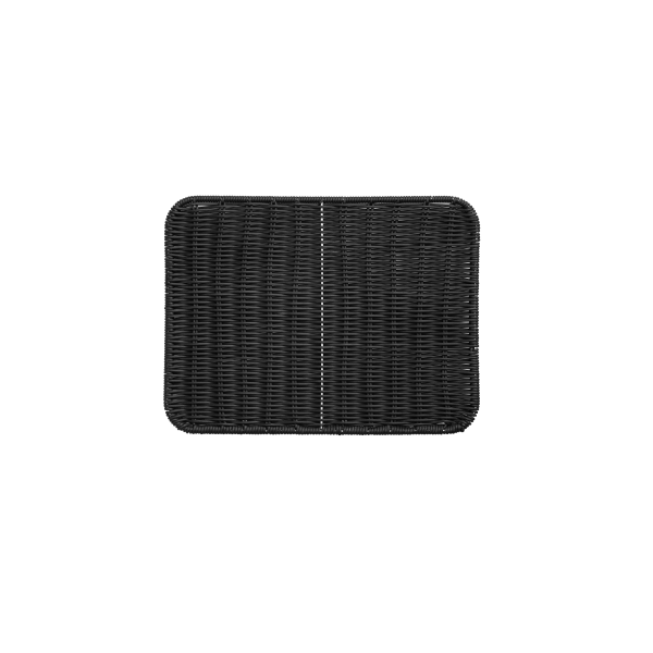 Plateau de présentation en polypropylène - 40 x 30 x 1 cm - Noir