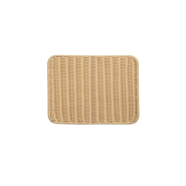 Plateau de présentation en polypropylène - 40 x 30 x 1 cm - Beige clair