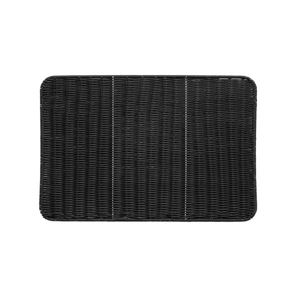Plateau de présentation en polypropylène - 60 x 40 x 1 cm - Noir