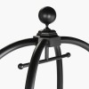 Chariot à bagages inox 18/8 noir poudré - 112 x 60 cm - Tapis rouge - Max 250 kg
