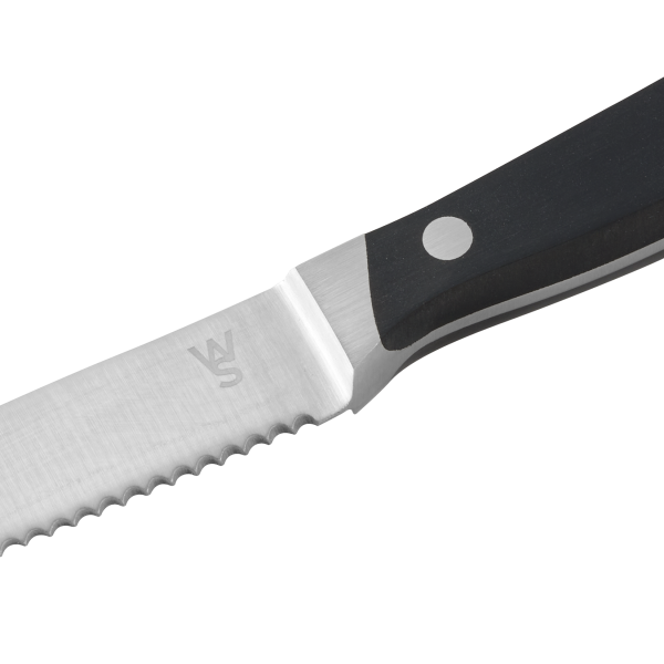 Couteau à steak acier chromé 13/0 - Manche ABS - Lame 11 cm (lot de 6)