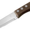 Couteau à steak acier chromé 13/0 - Manche bois de pakka - Lame 13 cm (lot de 6)