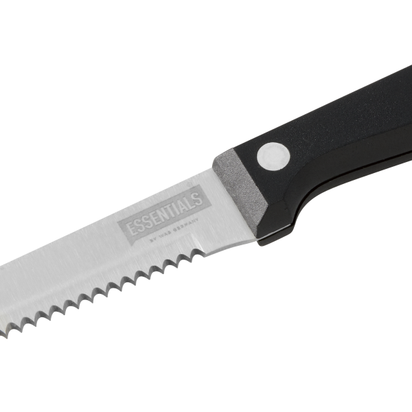 Couteau à steak acier chromé 13/0 - Manche PP - Lame 12 cm (lot de 6)