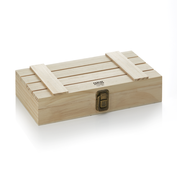 Boîte en bois de pin pour couteaux à steak