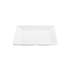 Assiette carrée en mélamine blanche - 26 x 26 cm
