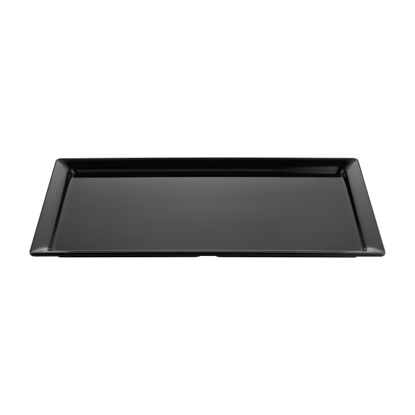 Plateau de service en mélamine noire - GN 1/1