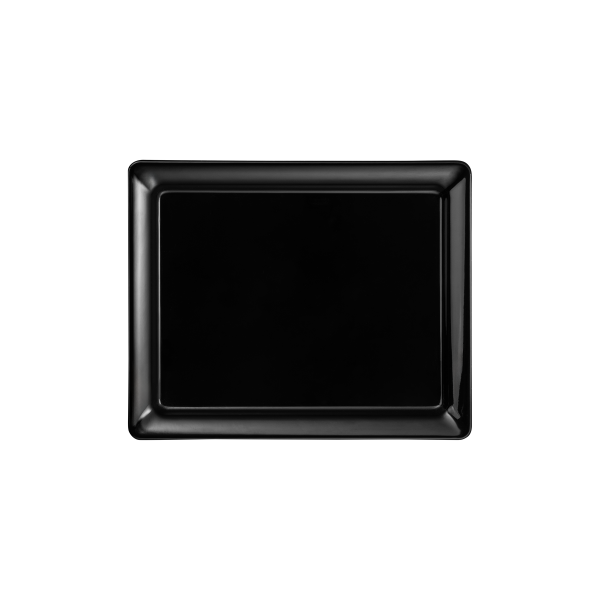 Plateau de service en mélamine noire - GN 1/2