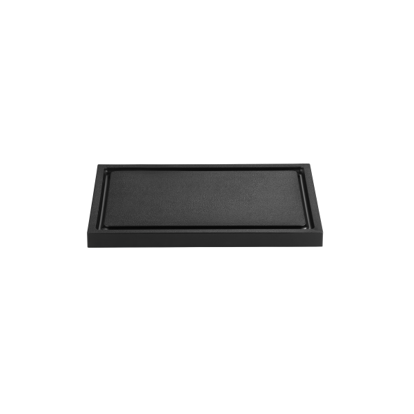 Planche à découper avec rigole d'écoulement - 30 x 20 x 2 cm - Noire