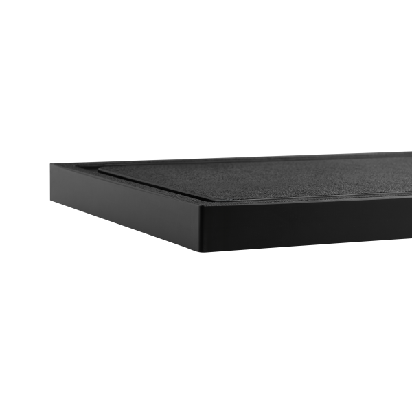 Planche à découper avec rigole d'écoulement - 30 x 20 x 2 cm - Noire
