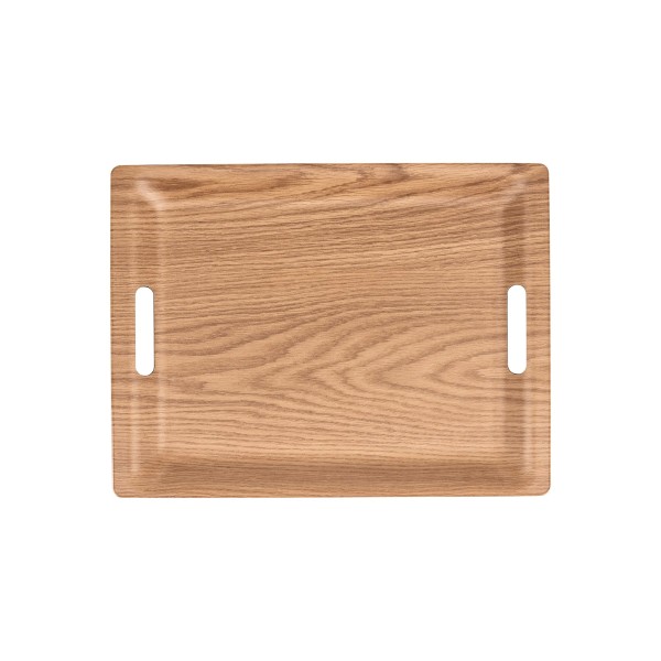 Plateau antidérapant en papier renforcé de mélamine - Avec anses - 45,5 x 34,5 x 2,5 cm