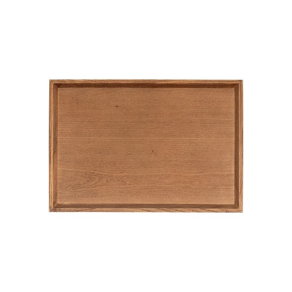 Plateau antidérapant en bois - 35 x 24 x 2 cm