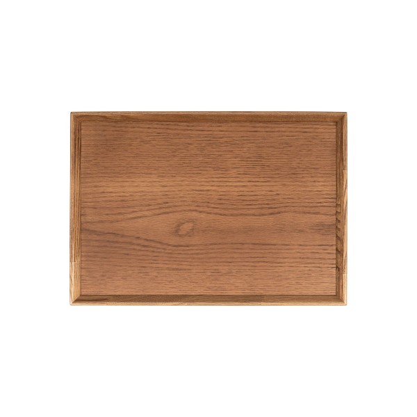Plateau antidérapant en bois - 40 x 28 x 2 cm
