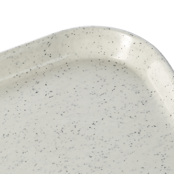 Plateau en polyester et fibre de verre - 45,5 x 35,5 cm - Gris granite