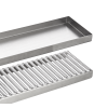 Plateau d'égouttage en acier chrome-nickel - 48,5 x 10,5 cm
