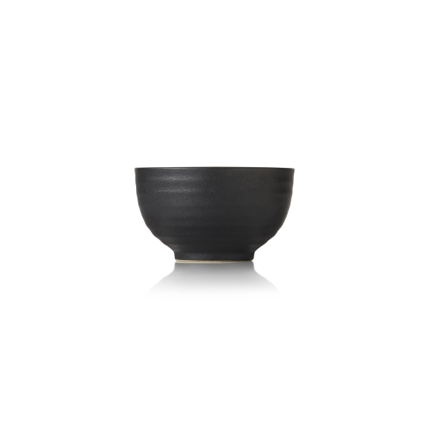 Bol en porcelaine noire inspiration asiatique - Ø 12,5 cm - 400 ml (lot de 4)