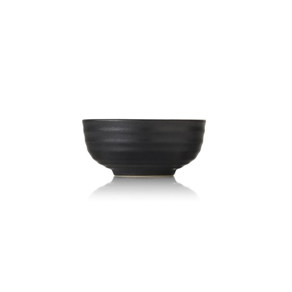 Bol en porcelaine noire inspiration asiatique - Ø 15,5 cm - 850 ml (lot de 2)