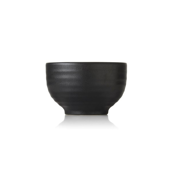Bol en porcelaine noire inspiration asiatique - Ø 14,5 cm - 400 ml (lot de 3)