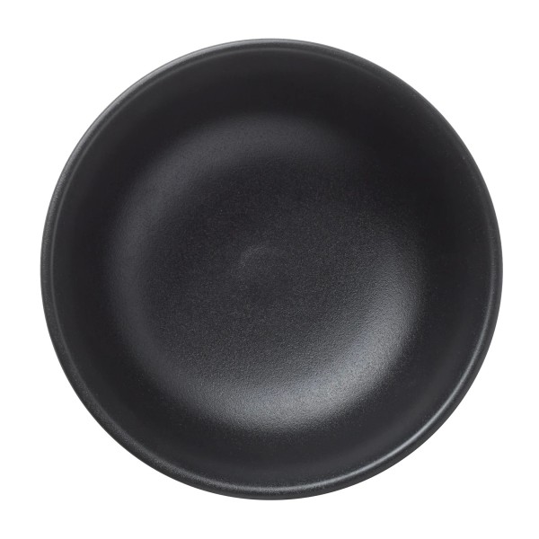 Bol en porcelaine noire inspiration asiatique - Ø 21 cm - 1,3 L (lot de 2)