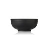 Bol en porcelaine noire inspiration asiatique - Ø 21 cm - 1,3 L (lot de 2)