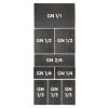 Plaque de service en porcelaine noire - GN 1/1 (lot de 3)