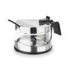 Ménagère pour parmesan/confitures en verre et inox - 9 cm