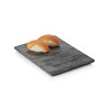 Assiette en porcelaine noire d'inspiration asiatique - 20 x 15 cm (lot de 5)