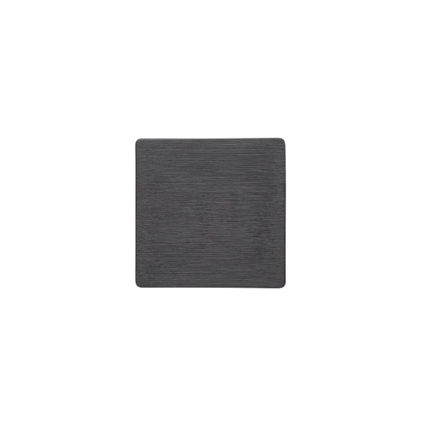 Assiette en porcelaine noire d'inspiration asiatique - 20 x 20 cm (lot de 5)