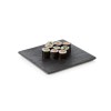 Assiette en porcelaine noire d'inspiration asiatique - 20 x 20 cm (lot de 5)