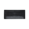 Assiette en porcelaine noire d'inspiration asiatique - 23 x 13 cm (lot de 4)