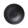Assiette creuse en porcelaine noire d'inspiration asiatique - Ø 22,5 cm (lot de 3)