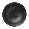 Assiette creuse en porcelaine noire d'inspiration asiatique - Ø 24,5 cm (lot de 3)