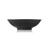 Assiette creuse en porcelaine noire d'inspiration asiatique - Ø 24,5 cm (lot de 3)