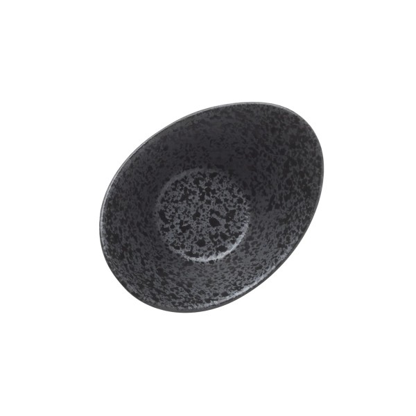 Coupelle contemporaine en porcelaine noire - 11 x 8,5 x 5 cm (lot de 6)
