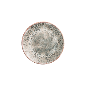 Assiette plate en grès - Ø 21 cm - série Coupe Iris (lot de 6)