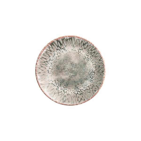 Assiette plate en grès - Ø 21 cm - série Coupe Iris (lot de 6)