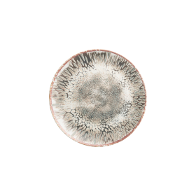 Assiette plate en grès - Ø 32,5 cm - série Coupe Iris (lot de 6)
