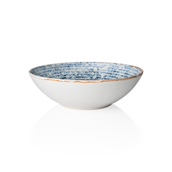 Assiette creuse en grès - Ø 24 cm - Série Coupe Arctic (lot de 4)