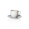 Tasse en grès - 220 ml - Avec soucoupe - Série Coupe Artic (lot de 6)