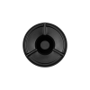 Cendrier coupe-vent inox - Ø 12 cm - Noir