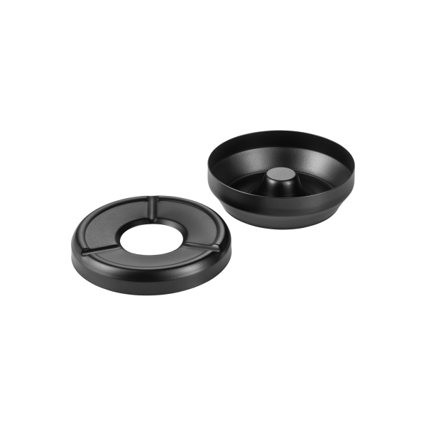 Cendrier coupe-vent inox - Ø 12 cm - Noir