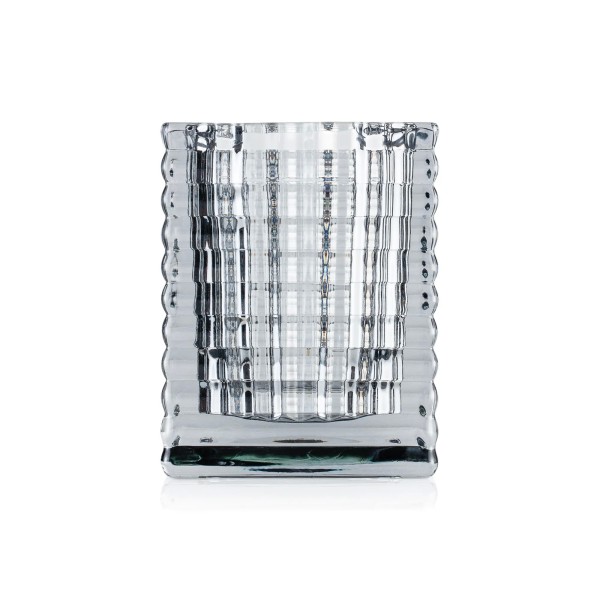 Photophore en verre - Cube Smoke Grey - 7,5 x 7,5 x 9,5 cm