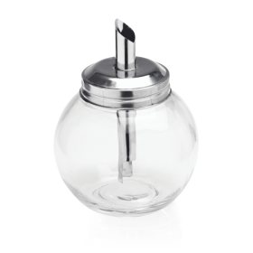 Sucrier en forme de boule en verre et inox - 260 ml (lot de 6)